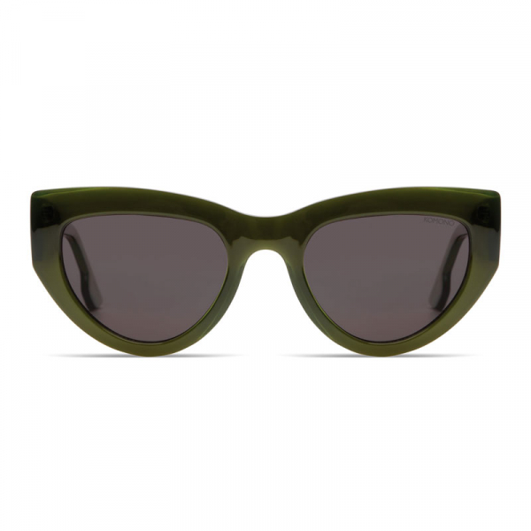 Komono Sonnenbrille Kim Seaweed matt grün, Gläser dunkel violett, Frontansicht